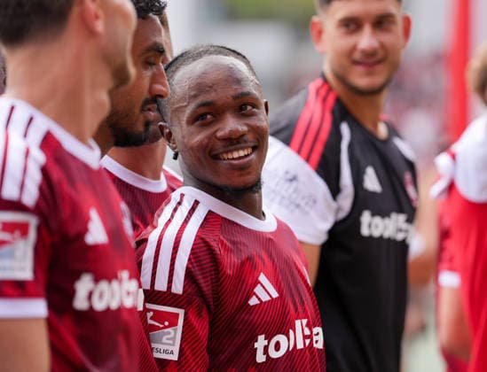 Mohamed Ali Zoma (1. FC Nuernberg, 23) nach dem Spiel. GER, 1. FC Nürnberg vs SG Dynamo Dresden, 2. Bundesliga, 1. Spieltag, Saison 2026-27, Max-Morlock-Stadion, Nürnberg, 09.08.2026 DFL REGULATIONS PROHIBIT ANY USE OF PHOTOGRAPHS AS IMAGE SEQUENCES AND OR QUASI-VIDEO Foto: HMB Media Scott W. Coleman Nürnberg Max-Morlock-Stadion Bayern GER Copyright: xScottxW.xColemanx