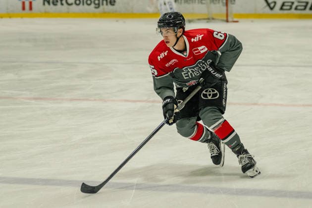 Marco Muenzenberger (Koelner Haie, 65) im Angriff. Oeffentliches Training Koelner Haie im Haie Zentrum, Penny DEL, Eishockey, Saison 2026 2027, 09.08.2026 oeffentliches Training Koelner Haie, Penny DEL, Saison 2026 2027, 09.08.2026 Koeln *** Marco Muenzenberger, Cologne Sharks, No. 65 on offense; Cologne Sharks public practice at the Haie Center, Penny DEL, ice hockey, 2026–2027 season, August 9, 2026, Cologne Sharks public practice, Penny DEL, 2026–2027 season, August 9, 2026, Cologne Copyright: xEibner-Pressefoto ThomasxHaeslerx EP_THR