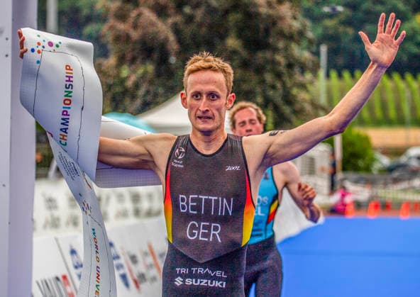 August 9, 2026, Nyon, Vaud, Switzerland: Nyon Switzerland, 08 09 2026: BETTIN BENEDIKT of Germany wins the race and takes the gold medal at the international university championship during FISU World University Championship Triathlon Nyon 2026 (International University Sports Federation). The NyonTriathlon is the final of the FISU World University Triathlon Championship which also the 37th edition and took place at Nyon in Vaud in Switzerland. FISU World University Championship Triathlon Nyon 2026  - ZUMAd206 20260809_zip_d206_014 Copyright: xEricxDubostx