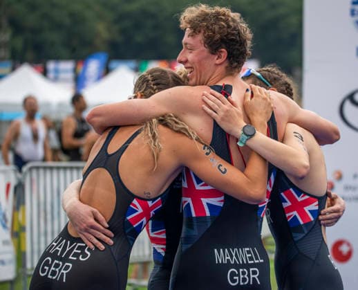 August 9, 2026, Nyon, Vaud, Switzerland: Nyon Switzerland, 08 09 2026: The TEAM GGREAT BRITAIN celebrates his performance during FISU World University Championship Triathlon Nyon 2026 (International University Sports Federation). The NyonTriathlon is the final of the FISU World University Triathlon Championship which also the 37th edition and took place at Nyon in Vaud in Switzerland. FISU World University Championship Triathlon Nyon 2026  - ZUMAd206 20260809_zip_d206_018 Copyright: xEricxDubostx