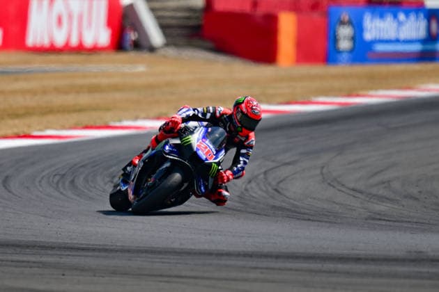 motor racing, Motorsport Moto GP Qatar Airways Grand Prix of Great Britain Monster Energy Yamaha MotoGP team rider Fabio Quartararo (20) during the Moto GP Qatar Airways Grand Prix of Great Britain at Silverstone, Towcester, UK on 9 August 2026. Towcester Silverstone Northamptonshire UK Editorial use only , Copyright: xDennisxGoodwinx PSI-24671-0057