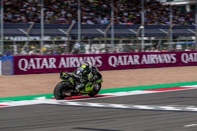 Raul Fernandez (Spain) of the SuperFile Trackhouse MotoGP Team ( 25) on his way to winning the MotoGP Race at Round 12 of the 2026 Qatar Airways Grand Prix of Great Britain at Silverstone Circuit, Towcester, England on the 9 August 2026.  Copyright: xDavidxHornx PMI-7310-0284