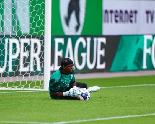 9. August 2026, Fussball, Brack Super League 2026 27, Runde 3, FC St. Gallen 1879 gegen FC Luzern, Berit Sitterstadion, St. Gallen, Schweiz Lawrence Ati-Zigi (1, FC St. Gallen 1879) beim Aufwärmen Photo: Urs Ottiger *** August 9, 2026, Soccer, Brack Super League 2026–27, Round 3, FC St. Gallen 1879 vs. FC Lucerne, Berit Sitter Stadium, St. Gallen, Switzerland; Lawrence Ati Zigi 1, FC St. Gallen 1879 warming up; Photo by Urs Ottiger
