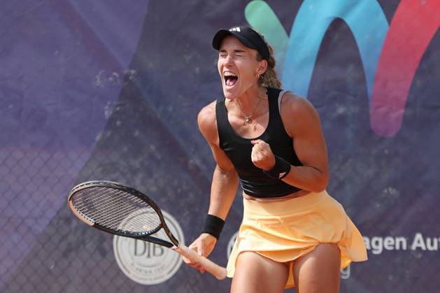 Leipzig Open 2026, ITF-Finale: Ida Wobker vs. Irene Burillo, 09.08.2026 Irene Burillo (Spanien ESP) mit emotionalem Jubel-Schrei, nach ihrem Sieg im Finale. Leipzig Open 2026, ITF World Tennis Tour, 09.08.2026 auf der Anlage des Leipziger Tennisclubs 1990 in der Sportforum-Nordanlage. *** Leipzig Open 2026, ITF Final: Ida Wobker vs. Irene Burillo, August 9, 2026—Irene Burillo of Spain (ESP) lets out an emotional cry of joy after her victory in the final of the Leipzig Open 2026, ITF World Tennis Tour, August 9, 2026, at the Leipzig Tennis Club 1990 on the Sportforum Nordanlage grounds Copyright: xBEAUTIFULxSPORTS JanxKaeferx
