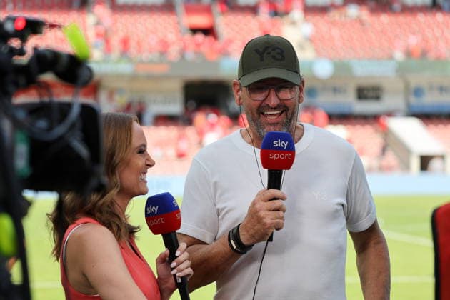 Trainer Claus-Dieter Wollitz (Energie Cottbus, M.) im Sky-Interview Fussball 2. Bundesliga 2026 2027 FC Energie Cottbus - Hannover 96 *** Coach Claus Dieter Wollitz of Energie Cottbus, M in a Sky interview: Soccer, 2. Bundesliga, 2026–2027, FC Energie Cottbus vs. Hannover 96