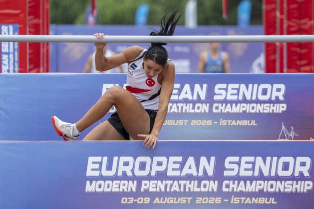 European Modern pentathlon, moderner Fünfkampf Championships ISTANBUL, TURKIYE - AUGUST 09 : Sidal Aslan of Turkiye finish 7th as the 2026 European Senior Modern Pentathlon Championships conclude at Burhan Felek Sports Complex in Istanbul, Turkiye on August 09, 2026 in Istanbul, Turkiye. Arife Karakum Anadolu Istanbul Turkey. Editorial use only. Please get in touch for any other usage.  Copyright: x2026xAnadoluxArifexKarakumx
