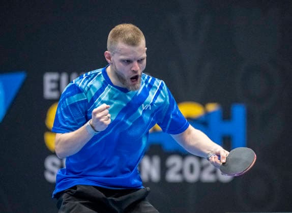 MALMÖ 2026-08-09 Nikita Artemenko of Russia celebrates after scoring a point in the match against Alvaro Robles of Spain in the second qualifying round of the WTT Europe Smash Sweden 2026 Table tennis, Tischtennis tournament at Baltiska Hallen in Malmö, Sweden, on August 9, 2026. MALMÖ SWEDEN x50090x *** MALMÖ, August 9, 2026 — Nikita Artemenko of Russia celebrates after scoring a point in his match against Alvaro Robles of Spain in the second qualifying round of the WTT Europe Smash Sweden 2026 table tennis tournament at Baltiska Hallen in Malmö, Sweden, on August 9, 2026 MALMÖ SWEDEN x50090x  Copyright: xJohanxNilssonx xTTx EUROPE SMASH SWEDEN 2026