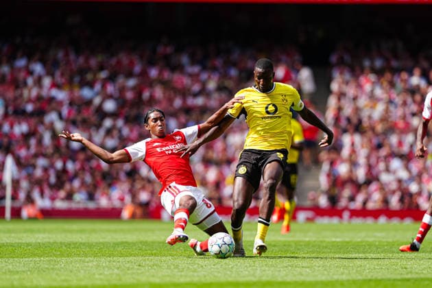 -89ars-, Serhou Guiassy (Borussia Dortmund, 09) GER, FC Arsenal vs. Borussia Dortmund, Fußball, Emirates Cup 2026, Saison 2026 2027, 09.08.2026 GER, FC Arsenal vs. Borussia Dortmund, Fußball, Testspiel, Saison 2026 2027, 09.08.2026 London *** 89ars, Serhou Guiassy, Borussia Dortmund, August 9, 2026, FC Arsenal vs. Borussia Dortmund, Soccer, Emirates Cup 2026, 2026–2027 Season, August 9, 2026, Germany, Arsenal vs. Borussia Dortmund, Soccer, Friendly Match, 2026–2027 Season, August 9, 2026, London Copyright: xEibner-Pressefoto MarcelxvonxFehrnx EP_MFN_P