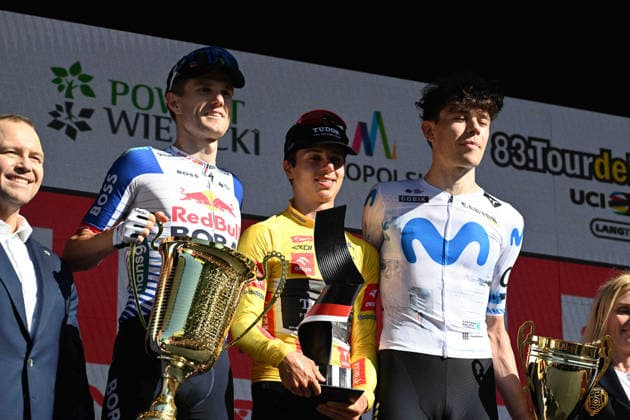 09-08-2026 Tour De Pologne; Tappa 07 Wieliczka - Wieliczka; 2026, Tudor; 2026, Red Bull - Bora Hansgrohe; 2026, Movistar; Brenner, Marco; Fisher Black, Finn; Romeo Abad, Ivan; Wieliczka; 