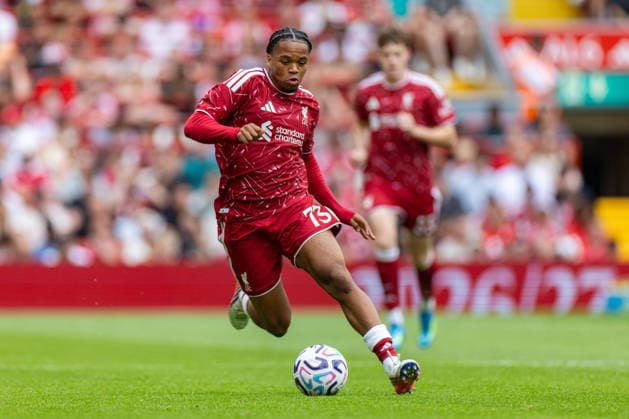 Football - Pre-Season Friendly - Liverpool FC v AS Monaco LIVERPOOL, ENGLAND - Saturday, August 8, 2026: Liverpool s Rio Ngumoha during a pre-season friendly match between Liverpool FC and AS Monaco FC at Anfield. (Photo by David Rawcliffe Propaganda) LIVERPOOL Anfield MERSEYSIDE ENGLAND  Copyright: xDavidxRawcliffex P2026-08-09-Liverpool_Monaco-123