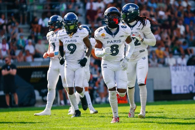 AMERICAN FOOTBALL - EFA, Raiders vs Musketeers INNSBRUCK,AUSTRIA,09.AUG.26 - AMERICAN FOOTBALL - EFA, Raiders Tirol vs Paris Musketeers. Image shows the team of Paris Musketeers.  GEPAxpictures xOleskiixMarusyk
