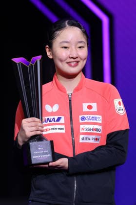 Miwa Harimoto (JPN), AUGUST 9, 2026 - Table tennis, Tischtennis : WTT Champions Yokohama 2026 Award Ceremony at Yokohama BUNTAI, Kanagawa, Japan.  aflo_340457901 YUTAKAx
