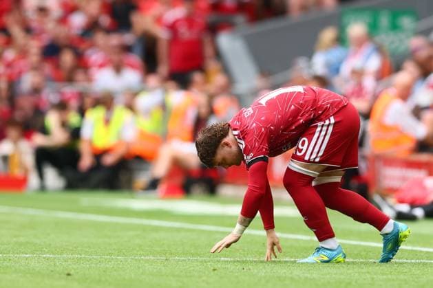 Harvey Elliott of Liverpool comes on as a substitute for Dominik Szoboszlai Liverpool v Monaco, Pre Season Friendly, Football, Anfield, Liverpool, UK - 09 Aug 2026Liverpool Anfield United Kingdom EDITORIAL USE ONLY No use with unauthorised audio, video, data, fixture lists, club league logos or live services. Online in-match use limited to 120 images, no video emulation. No use in betting, games or single club league player publications.  Copyright: xPaulxCurrie Shutterstockx 17051142fu