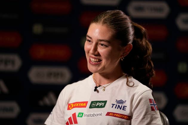 EM i friidrett utendors 2026 Birmingham, England 20260809. Anna Marie Nordengen Sirevag under sondagens pressetreff pa hotellet til den norske troppen i Birmingham, i forkant av friidretts-EM. Mesterskapet starter mandag. Foto: Beate Oma Dahle NTB Birmingham England EDITORIAL USE ONLY. RESTRICTED USE FOR BETTING COMPANIES Ref:_SPOW_5o6jXL6T0.jpg *** 2026 European Outdoor Athletics Championships, Birmingham, England, August 9, 2026: Anna Marie Nordengen Sirevag during Sunday’s press conference at the Norwegian team’s hotel in Birmingham, ahead of the European Athletics Championships, which begin Monday. Photo: Beate Oma Dahle, NTB, Birmingham, England. EDITORIAL USE ONLY. RESTRICTED USE FOR BETTING COMPANIES  Copyright: xBeatexOmaxDahlex xNTBx