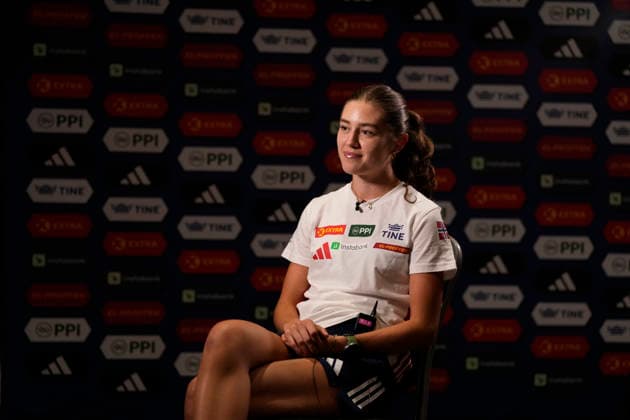 European Athletics Outdoor Championships 2026 Birmingham, England 20260809. Anna Marie Nordengen Sirevag during Sunday s press conference, PK, Pressekonferenz at the Norwegian team s hotel in Birmingham, ahead of the European Athletics Championships. The championships start on Monday. Photo: Beate Oma Dahle NTB Birmingham England EDITORIAL USE ONLY. RESTRICTED USE FOR BETTING COMPANIES Ref:_SPOzOawdsE4OtM.jpg *** 2026 European Athletics Outdoor Championships, Birmingham, England, August 9, 2026. Anna Marie Nordengen Sirevag during Sunday’s press conference at the Norwegian team’s hotel in Birmingham, ahead of the European Athletics Championships. The championships begin on Monday. Photo: Beate Oma Dahle, NTB, Birmingham, England. EDITORIAL USE ONLY. RESTRICTED USE FOR BETTING COMPANIES.  Copyright: xBeatexOmaxDahlex xNTBx