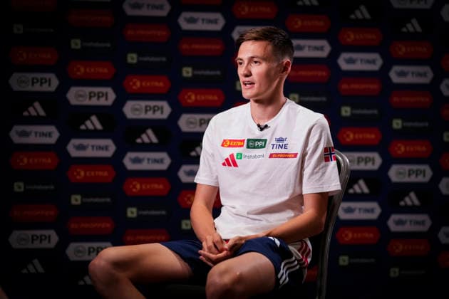 EM i friidrett utendors 2026 Birmingham, England 20260809. Magnus Tuv Myhre under sondagens pressetreff pa hotellet til den norske troppen i Birmingham, i forkant av friidretts-EM. Mesterskapet starter mandag. Foto: Beate Oma Dahle NTB Birmingham England EDITORIAL USE ONLY. RESTRICTED USE FOR BETTING COMPANIES Ref:_SPOAJeaXp-69lU.jpg *** 2026 European Outdoor Athletics Championships, Birmingham, England, August 9, 2026: Magnus Tuv Myhre during Sunday’s press conference at the Norwegian team’s hotel in Birmingham, ahead of the European Athletics Championships, which begin Monday. Photo: Beate Oma Dahle, NTB, Birmingham, England. EDITORIAL USE ONLY. RESTRICTED USE FOR BETTING COMPANIES  Copyright: xBeatexOmaxDahlex xNTBx