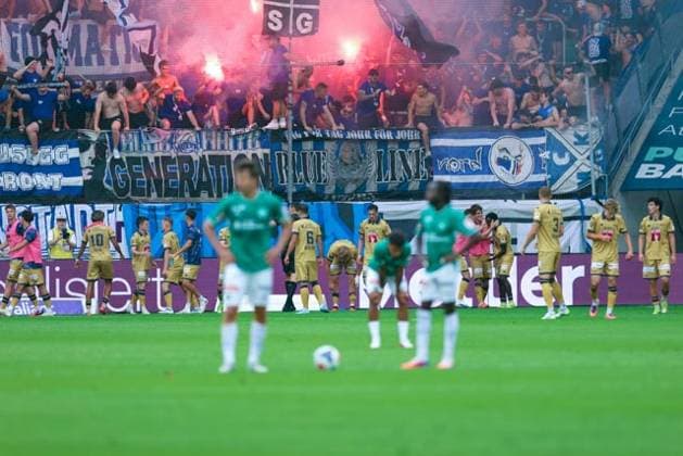 9. August 2026, Fussball, Brack Super League 2026 27, Runde 3, FC St. Gallen 1879 gegen FC Luzern, Berit Sitterstadion, St. Gallen, Schweiz 1:2 für den FC Luzern durch Matteo Di Giusto (11, FC Luzern) Photo: Urs Ottiger *** August 9, 2026, Soccer, Brack Super League 2026–27, Round 3, FC St. Gallen 1879 vs. FC Lucerne, Berit Sitter Stadium, St. Gallen, Switzerland; 1–2 for FC Lucerne, goal by Matteo Di Giusto in the 11th minute; FC Lucerne photo by Urs Ottiger