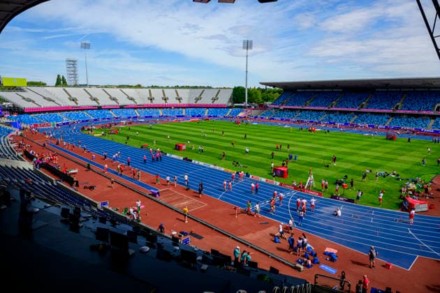 Alexander Stadium waehrend der Trainingssession GBR, European Athletics Championships, Athletics, 10.08.2026, GBR, European Athletics Championships, Athletics, 10.08.2026, Birmingham *** Alexander Stadium during the GBR training session, European Athletics Championships, Athletics, August 10, 2026, GBR, European Athletics Championships, Athletics, August 10, 2026, Birmingham Copyright: xEibnerxPressefoto JanxPapenfussx EP_JPS