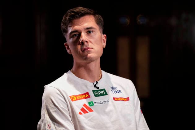 European Athletics Outdoor Championships 2026 Birmingham, England 20260809. Jakob Ingebrigtsen during Sunday s press conference, PK, Pressekonferenz at the Norwegian team s hotel in Birmingham, ahead of the European Athletics Championships. The championships start on Monday. Photo: Beate Oma Dahle NTB Birmingham England EDITORIAL USE ONLY. RESTRICTED USE FOR BETTING COMPANIES Ref:_SPO2qsAHd4Dh50.jpg *** 2026 European Athletics Outdoor Championships, Birmingham, England, August 9, 2026: Jakob Ingebrigtsen during Sunday’s press conference at the Norwegian team’s hotel in Birmingham, ahead of the European Athletics Championships. The championships begin on Monday. Photo: Beate Oma Dahle, NTB, Birmingham, England. EDITORIAL USE ONLY. RESTRICTED USE FOR BETTING COMPANIES.  Copyright: xBeatexOmaxDahlex xNTBx