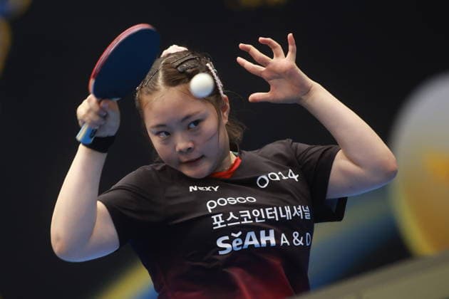 2026 WTT Europe Smash - Sweden - Qualifications Day 2 Yoo Yerin of South Korea competes against Gaia Monfardini of Italy during the women s singles qualifying round 2 at the 2026 Europe Smash at the Baltiska Hallen in Malmo, Sweden, on August 9, 2026. Malmo Sweden  Copyright: xRemyxGrosx originalFilename:gros-europesm260809_npGHL.jpg