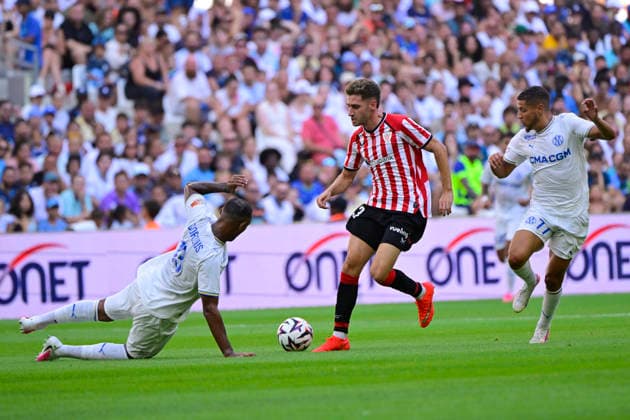 FOOTBALL : Olympique de Marseille VS Athletic Club Bilbao - 09 08 2026 Robert Navarro (ATH) - Pre-season friendly between Olympique de Marseille and Athletic Club Bilbao on August 9, 2026 at the CEPAC Velodrome Stadium in Marseille. MarseilleFrance  Copyright: xWilliamxCannarellax