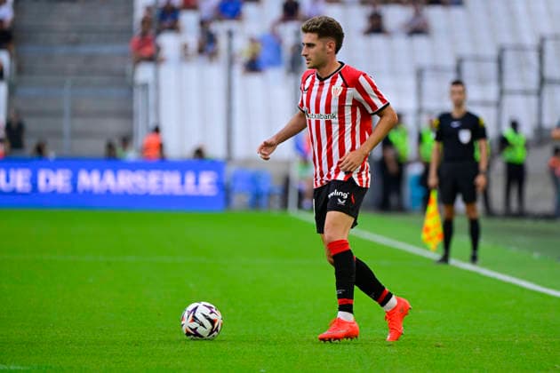 FOOTBALL : Olympique de Marseille VS Athletic Club Bilbao - 09 08 2026 Robert Navarro (ATH) - Pre-season friendly between Olympique de Marseille and Athletic Club Bilbao on August 9, 2026 at the CEPAC Velodrome Stadium in Marseille. MarseilleFrance  Copyright: xWilliamxCannarellax