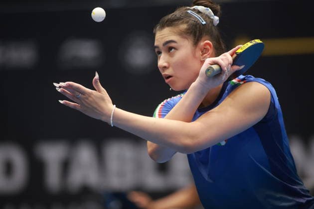 2026 WTT Europe Smash - Sweden - Qualifications Day 2 Gaia Monfardini of Italy competes against Yoo Yerin of South Korea during the women s singles qualifying round 2 at the 2026 Europe Smash at the Baltiska Hallen in Malmo, Sweden, on August 9, 2026. Malmo Sweden  Copyright: xRemyxGrosx originalFilename:gros-europesm260809_npMGL.jpg