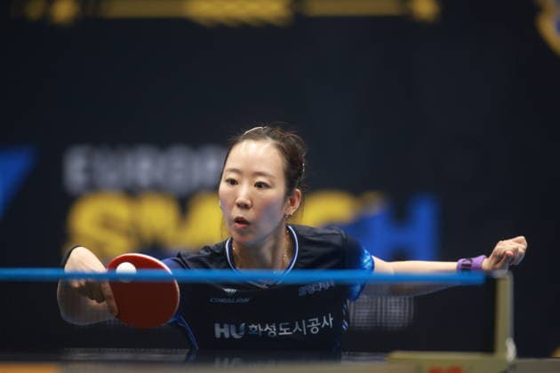 2026 WTT Europe Smash - Sweden - Qualifications Day 2 Yang Ha Eun of South Korea competes against Syndrela Das of India during the women s singles qualifying round 2 at the 2026 Europe Smash at the Baltiska Hallen in Malmo, Sweden, on August 9, 2026. Malmo Sweden  Copyright: xRemyxGrosx originalFilename:gros-europesm260809_npJbu.jpg