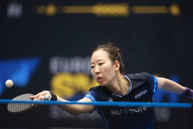 2026 WTT Europe Smash - Sweden - Qualifications Day 2 Yang Ha Eun of South Korea competes against Syndrela Das of India during the women s singles qualifying round 2 at the 2026 Europe Smash at the Baltiska Hallen in Malmo, Sweden, on August 9, 2026. Malmo Sweden  Copyright: xRemyxGrosx originalFilename:gros-europesm260809_npjJg.jpg