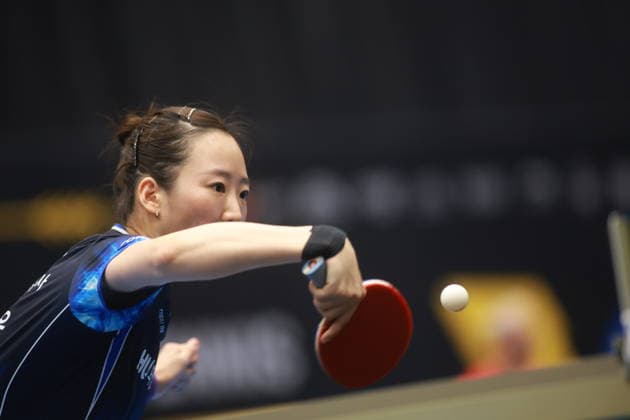 2026 WTT Europe Smash - Sweden - Qualifications Day 2 Yang Ha Eun of South Korea competes against Syndrela Das of India during the women s singles qualifying round 2 at the 2026 Europe Smash at the Baltiska Hallen in Malmo, Sweden, on August 9, 2026. Malmo Sweden  Copyright: xRemyxGrosx originalFilename:gros-europesm260809_np8lq.jpg