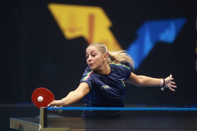 2026 WTT Europe Smash - Sweden - Qualifications Day 2 Nicole Arlia of Italy competes against Sarah De Nutte of Luxembourg during the Women s Singles qualifying round 2 at the 2026 Europe Smash at the Baltiska Hallen in Malmo, Sweden, on August 9, 2026. Malmo Sweden  Copyright: xRemyxGrosx originalFilename:gros-europesm260809_npc0Z.jpg