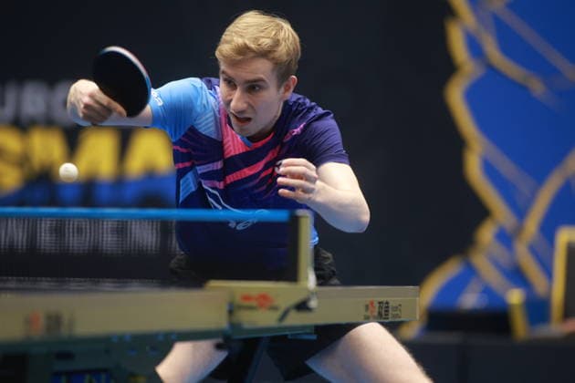 2026 WTT Europe Smash - Sweden - Qualifications Day 2 Maciej Kubik of Poland competes against Payas Jain of India during the Men s Singles - Qualifying Round 2 at the 2026 Europe Smash at the Baltiska Hallen in Malmo, Sweden, on August 9, 2026. Malmo Sweden  Copyright: xRemyxGrosx originalFilename:gros-europesm260809_npm5d.jpg