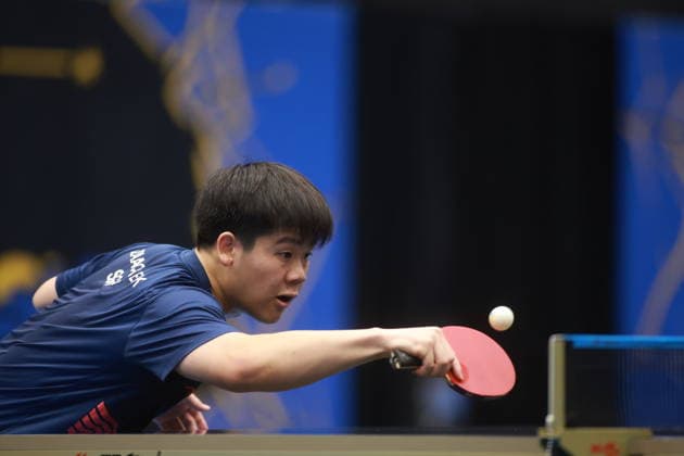 2026 WTT Europe Smash - Sweden - Qualifications Day 2 Izaak Quek of Singapore competes against Liam Pitchford of England during the Men s Singles qualifying round 2 at the 2026 Europe Smash at the Baltiska Hallen in Malmo, Sweden, on August 9, 2026. Malmo Sweden  Copyright: xRemyxGrosx originalFilename:gros-europesm260809_npXCW.jpg