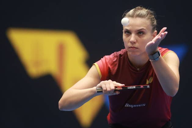 2026 WTT Europe Smash - Sweden - Qualifications Day 2 Adina Diaconu of Romania competes against Huang Yu-Jie of Taiwan during the Women s Singles Qualifying Round 2 at the 2026 Europe Smash at the Baltiska Hallen in Malmo, Sweden, on August 9, 2026. Malmo Sweden  Copyright: xRemyxGrosx originalFilename:gros-europesm260809_npawo.jpg