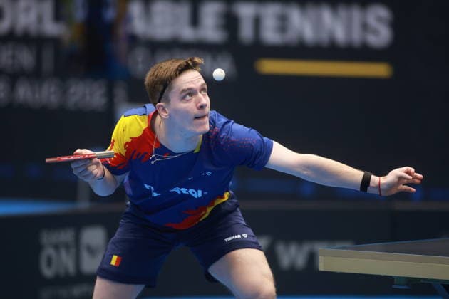 2026 WTT Europe Smash - Sweden - Qualifications Day 2 Iulian Chirita of Romania competes against Marcos Freitas of Portugal during the Men s Singles Qualifying Round 2 at the 2026 Europe Smash at the Baltiska Hallen in Malmo, Sweden, on August 9, 2026. Malmo Sweden  Copyright: xRemyxGrosx originalFilename:gros-europesm260809_npbCU.jpg