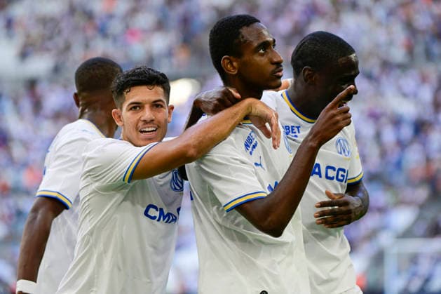 FOOTBALL : Olympique de Marseille VS Athletic Club Bilbao - 09 08 2026 Joy OM - But Tadjidine Mmadi - Pre-season friendly between Olympique de Marseille and Athletic Club Bilbao on August 9, 2026 at the CEPAC Velodrome Stadium in Marseille. MarseilleFrance  Copyright: xWilliamxCannarellax
