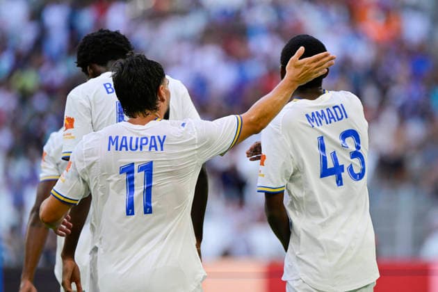 FOOTBALL : Olympique de Marseille VS Athletic Club Bilbao - 09 08 2026 Joy OM - But Tadjidine Mmadi - Pre-season friendly between Olympique de Marseille and Athletic Club Bilbao on August 9, 2026 at the CEPAC Velodrome Stadium in Marseille. MarseilleFrance  Copyright: xWilliamxCannarellax