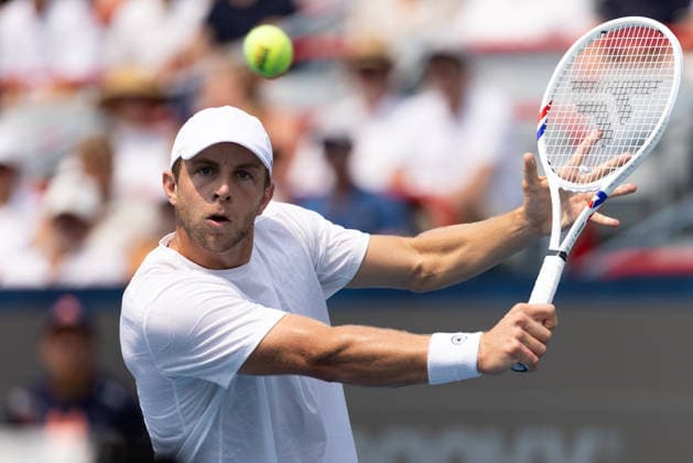 August 9, 2026, Montreal, Quebec, Canada: TALLON GRIEKSPOOR from Nederlands backhand in match against Daniel Merida from Spain in round of 16 at Canadian Open at IGA stadium in Montreal, Quebec, Canada on 2026-08-09 TENNIS: Canadian Open Montreal 2026  - ZUMAl189 20260809_zsp_l189_009 Copyright: xYannickxLegarex
