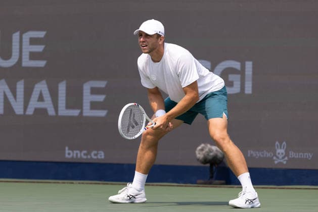 August 9, 2026, Montreal, Quebec, Canada: TALLON GRIEKSPOOR from Nederlands waiting service in match against Daniel Merida from Spain in round of 16 at Canadian Open at IGA stadium in Montreal, Quebec, Canada on 2026-08-09 TENNIS: Canadian Open Montreal 2026  - ZUMAl189 20260809_zsp_l189_012 Copyright: xYannickxLegarex