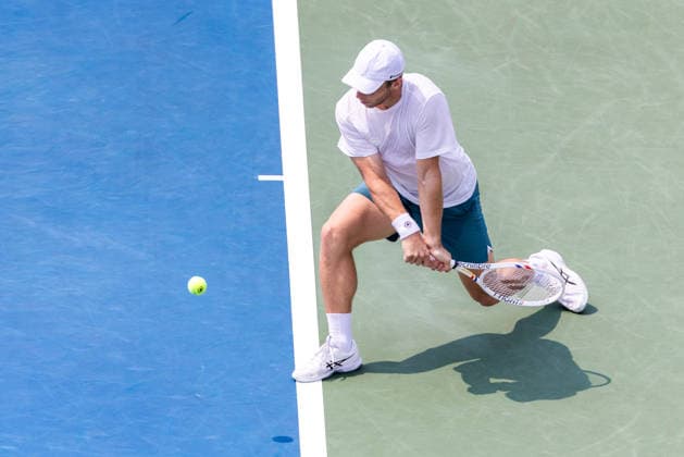August 9, 2026, Montreal, Quebec, Canada: TALLON GRIEKSPOOR from Nederlands backhand in match against Daniel Merida from Spain in round of 16 at Canadian Open at IGA stadium in Montreal, Quebec, Canada on 2026-08-09 TENNIS: Canadian Open Montreal 2026  - ZUMAl189 20260809_zsp_l189_028 Copyright: xYannickxLegarex