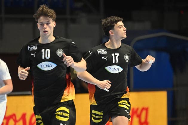 GERMANY vs SLOVENIA TOMA GADZA and KALLE GAUGISCH handball U18 Gernany national team, Nationalteam vs Slovenia during EHF U18 European Championship, EM, Europameisterschaft final match at Aleksandar Nikolic Pionir hall, Belgrade 09.08.2026 Foto: HANDBALL, SERBIA, EHF EUROPEAN U18 CHAMPIONSHIP, GERMANY, SLOVENIA Belgrade Aleksandar Nikolic Pionir arena Serbia Copyright: xMarkoxMetlasx xMNxPressx