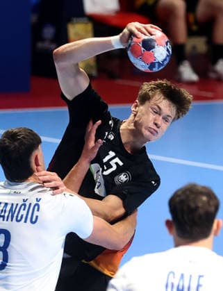 09.08.2026 Belgrade Beograd Germany-Slovenia European U18 men s handball championship final tournament final match Julius Eisend Germany :
