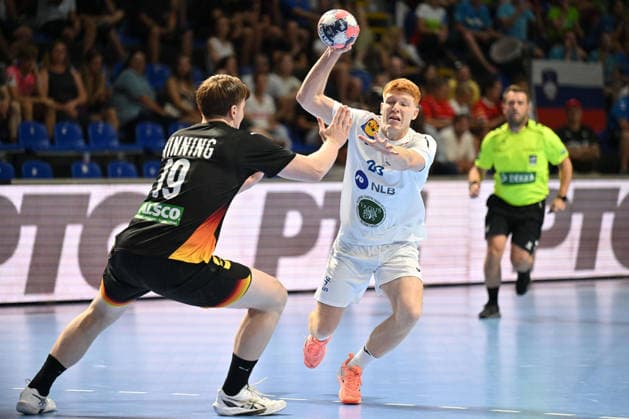 GERMANY vs SLOVENIA ERAZEM KOVAC handball U18 Gernany national team, Nationalteam vs Slovenia during EHF U18 European Championship, EM, Europameisterschaft final match at Aleksandar Nikolic Pionir hall, Belgrade 09.08.2026 Foto: HANDBALL, SERBIA, EHF EUROPEAN U18 CHAMPIONSHIP, GERMANY, SLOVENIA Belgrade Aleksandar Nikolic Pionir arena Serbia Copyright: xMarkoxMetlasx xMNxPressx