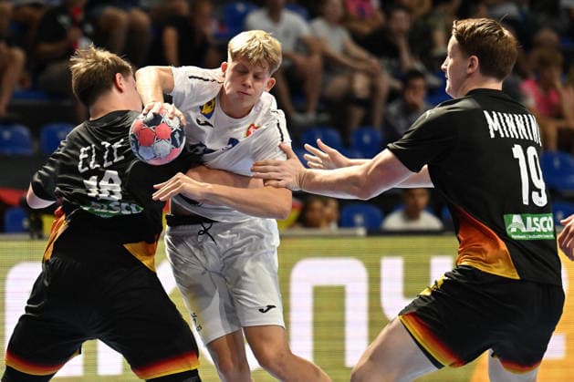 GERMANY vs SLOVENIA GAL RAPOTEC handball U18 Gernany national team, Nationalteam vs Slovenia during EHF U18 European Championship, EM, Europameisterschaft final match at Aleksandar Nikolic Pionir hall, Belgrade 09.08.2026 Foto: HANDBALL, SERBIA, EHF EUROPEAN U18 CHAMPIONSHIP, GERMANY, SLOVENIA Belgrade Aleksandar Nikolic Pionir arena Serbia Copyright: xMarkoxMetlasx xMNxPressx