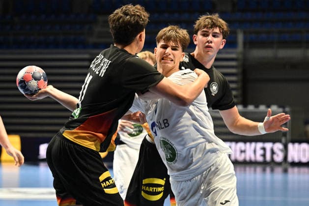 GERMANY vs SLOVENIA ZAN KOVAC handball U18 Gernany national team, Nationalteam vs Slovenia during EHF U18 European Championship, EM, Europameisterschaft final match at Aleksandar Nikolic Pionir hall, Belgrade 09.08.2026 Foto: HANDBALL, SERBIA, EHF EUROPEAN U18 CHAMPIONSHIP, GERMANY, SLOVENIA Belgrade Aleksandar Nikolic Pionir arena Serbia Copyright: xMarkoxMetlasx xMNxPressx