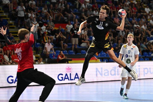 GERMANY vs SLOVENIA VINCENT FACIEJEW handball U18 Gernany national team, Nationalteam vs Slovenia during EHF U18 European Championship, EM, Europameisterschaft final match at Aleksandar Nikolic Pionir hall, Belgrade 09.08.2026 Foto: HANDBALL, SERBIA, EHF EUROPEAN U18 CHAMPIONSHIP, GERMANY, SLOVENIA Belgrade Aleksandar Nikolic Pionir arena Serbia Copyright: xMarkoxMetlasx xMNxPressx