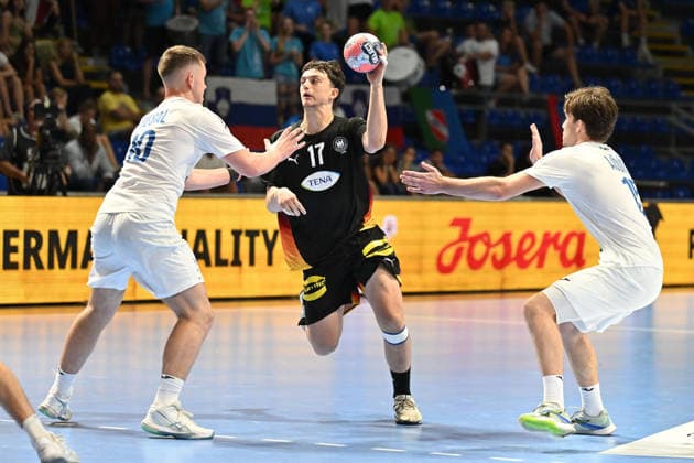 GERMANY vs SLOVENIA TOMA GADZA handball U18 Gernany national team, Nationalteam vs Slovenia during EHF U18 European Championship, EM, Europameisterschaft final match at Aleksandar Nikolic Pionir hall, Belgrade 09.08.2026 Foto: HANDBALL, SERBIA, EHF EUROPEAN U18 CHAMPIONSHIP, GERMANY, SLOVENIA Belgrade Aleksandar Nikolic Pionir arena Serbia Copyright: xMarkoxMetlasx xMNxPressx