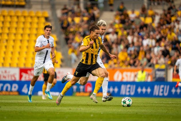 Daniel Starodid (Alemannia Aachen, 09) gegen Paul Lehmann (SC Verl, 14) Alemannia Aachen vs. SC Verl, Fussball, 3. Liga, 1. Spieltag, Saison 2026 2027, 09.08.2026 DFB REGULATIONS PROHIBIT ANY USE OF PHOTOGRAPHS AS IMAGE SEQUENCES AND OR QUASI-VIDEO Alemannia Aachen vs. SC Verl, Fussball, 3. Liga, 1. Spieltag, Saison 2026 2027, 09.08.2026 Aachen *** Daniel Starodid, Alemannia Aachen, 09 vs. Paul Lehmann, SC Verl, 14; Alemannia Aachen vs. SC Verl, Soccer, 3rd Division, Matchday 1, 2026–2027 Season, August 9, 2026 DFB regulations prohibit any use of photographs as image sequences and or quasi-video Alemannia Aachen vs. SC Verl, soccer, 3rd Division, Matchday 1, 2026–2027 season, August 9, 2026, Aachen Copyright: xEibner-Pressefoto J.xDerondeaux EP_JDU