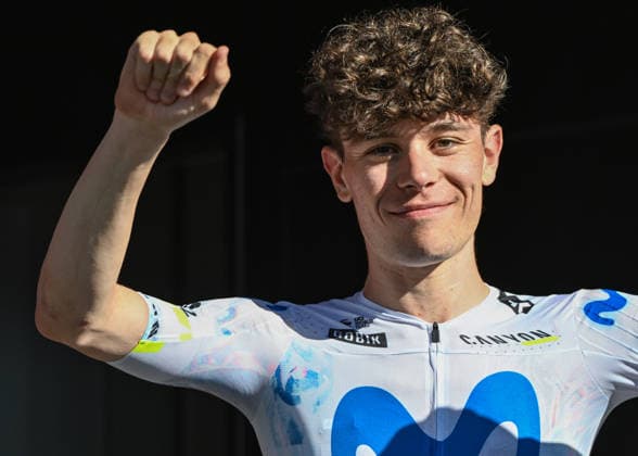 83rd Tour De Pologne 2026 - Stage 7 WIELICZKA, POLAND - AUGUST 09: Ivan Romeo of Spain and Movistar Team celebrates on the podium during the awards ceremony after finishing in third place overall at the 83rd Tour de Pologne 2026, Stage 7 a 12.5km individual time trial stage from Wieliczka to Wieliczka UCIWT on August 09, 2026 in Wieliczka, Poland. Wieliczka Poland  Copyright: xArturxWidakx originalFilename:widak-83rdtour260809_npFvb.jpg