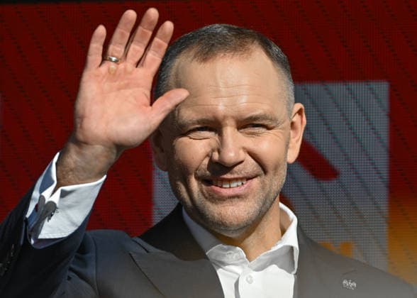 83rd Tour De Pologne 2026 - Stage 7 WIELICZKA, POLAND - AUGUST 09: President of Poland Karol Nawrocki is seen during the final awards ceremony of the 83rd Tour de Pologne 2026, Stage 7 a 12.5km individual time trial stage from Wieliczka to Wieliczka UCIWT on August 09, 2026 in Wieliczka, Poland. Wieliczka Poland  Copyright: xArturxWidakx originalFilename:widak-83rdtour260809_npZcX.jpg